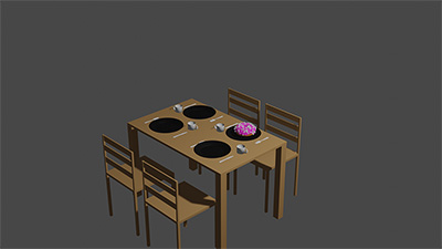 3d Frühstückstisch