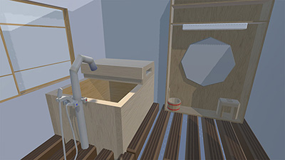 Badewanne und Schrank ingame