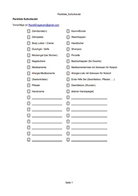 Packliste Kulturbeutel