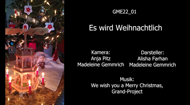 Credits Mini Film Projekt - Es weihnachtet sehr